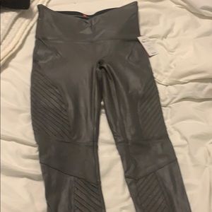 Spanx faux leather Moto Leggings